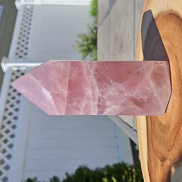 XL Rose Quartz Tower Super Saturated High Quality 900 grams 6.5" - Picture 2 of 7